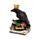 Crow wearing Crown Standing on Books Ornament