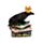 Crow wearing Crown Standing on Books Ornament