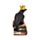 Crow wearing Crown Standing on Books Ornament