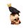 Crow wearing Crown Standing on Skull with Roses
