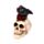 Skull with Raven & Red Roses