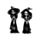 Skeleton Girl Standing Wearing Witches Hat