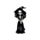 Skeleton Girl Standing Wearing Witches Hat