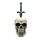 Skull with Metal Sword in Head Ornament