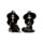 Skeleton Girl Sitting Wearing Witches Hat
