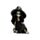 Skeleton Girl Sitting Wearing Witches Hat