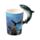 Lisa Parker Shark Decal Ceramic Shaped Handle Mug