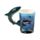 Lisa Parker Shark Decal Ceramic Shaped Handle Mug