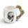 Skeleton Ceramic Shaped Handle Mug