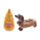 Sausage Dog in a Bun & Mustard Fast Food Ceramic Salt & Pepper Set