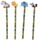 Jungle Animal Elephant, Panda, Lion, Zebra Pencil & Eraser Topper