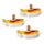 The Beatles Yellow Submarine 3 Piece Shaped Eraser Set