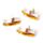 The Beatles Yellow Submarine 3 Piece Shaped Eraser Set