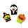 Witch, Vampire & Pumpkin 3 Piece Eraser Set