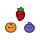 Foodiemals Fruit 3 Piece Eraser Set
