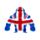 Stretchy Union Jack Gorilla Toy 9.5cm