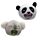 Queasy Squeezies Adoramals Panda, Koala Plush Squeezy Toy
