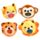 Queasy Squeezies Adoramals Lion, Giraffe, Monkey, Tiger Plush Squeezy Toy