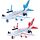 Jumbo Jet Aeroplane Friction Light Up & Sound Push/Pull Action Toy