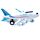 Jumbo Jet Aeroplane Friction Light Up & Sound Push/Pull Action Toy