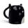 Feline Fine Black Cat Upside Down Ceramic Shaped Mug