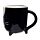 Feline Fine Black Cat Upside Down Ceramic Shaped Mug