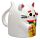 Maneki Neko Lucky Cat Upside Down Ceramic Shaped Mug