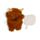 Highland Coo Cow Cream Nose Microwavable Plush Lavender Heat Pack