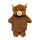 Highland Coo Cow 650ml Hot Water Bottle with Plush Cover