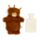 Highland Coo Cow Cream Nose 650ml Hot Water Bottle with Plush Cover