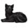 Black Cat Sofa World Figures