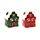 Christmas Gingerbread House Tea Light Candle Holder - Red & Green
