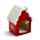 Christmas Gingerbread House Tea Light Candle Holder - Red & Green