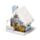 Golden Sleigh Scene Christmas House LED Decoration