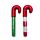 Set of 2 Christmas Festive Friends Candy Cane Shaped Lip Gloss