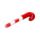 Set of 2 Christmas Festive Friends Candy Cane Shaped Lip Gloss