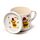 Christmas Jan Pashley Highland Coo Porcelain Mug & Coaster Lid Set