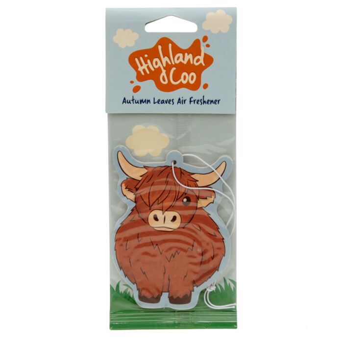 Autumn Leaves Highland Coo Cow Air Freshener