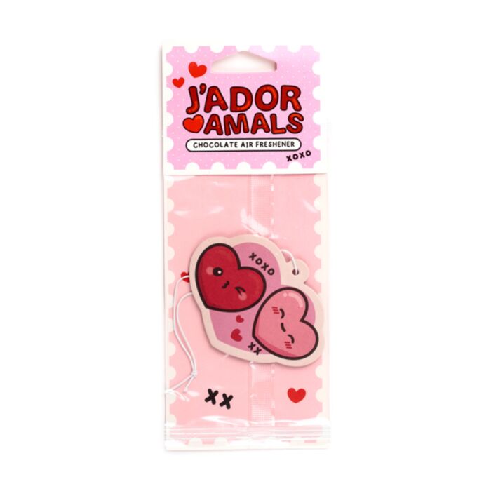 Chocolate J'Adoramals Double Heart Air Freshener