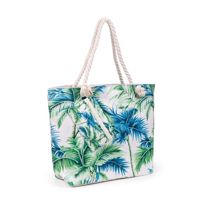 Palm Trees Beach Bag & Mini Zip Up Pouch