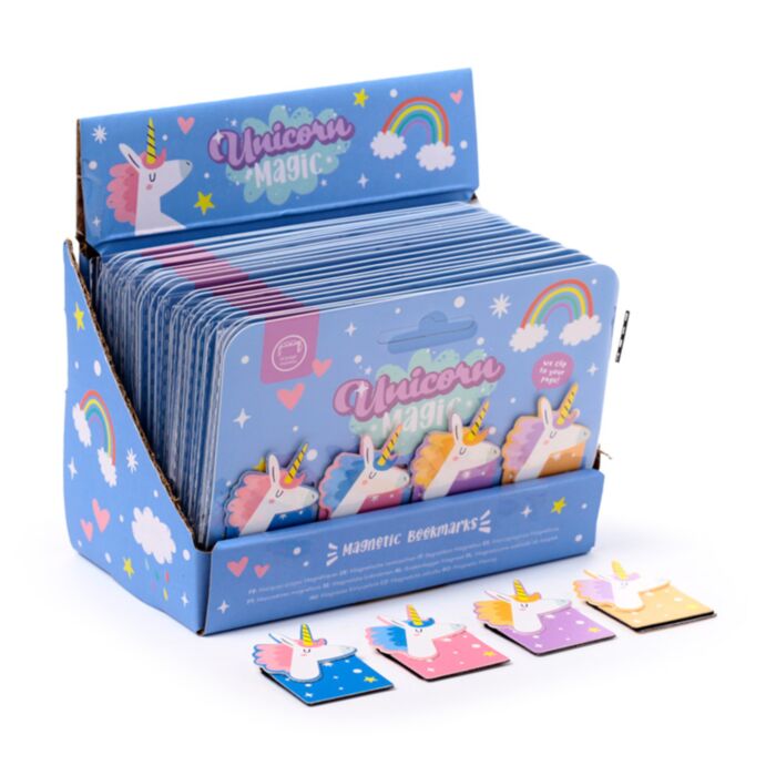 Unicorn Magic Shaped Magnetic Bookmark Set