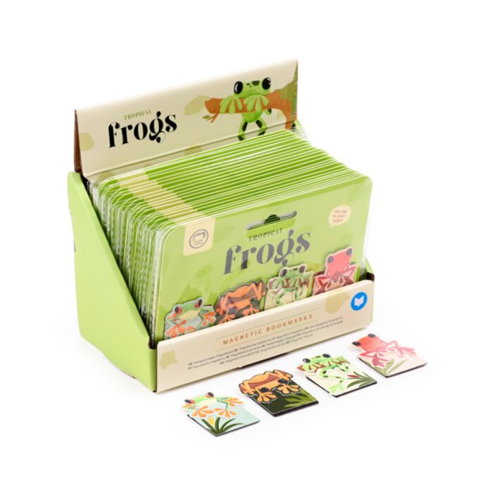 Tropical Frogs Magnetic Bookmark Set