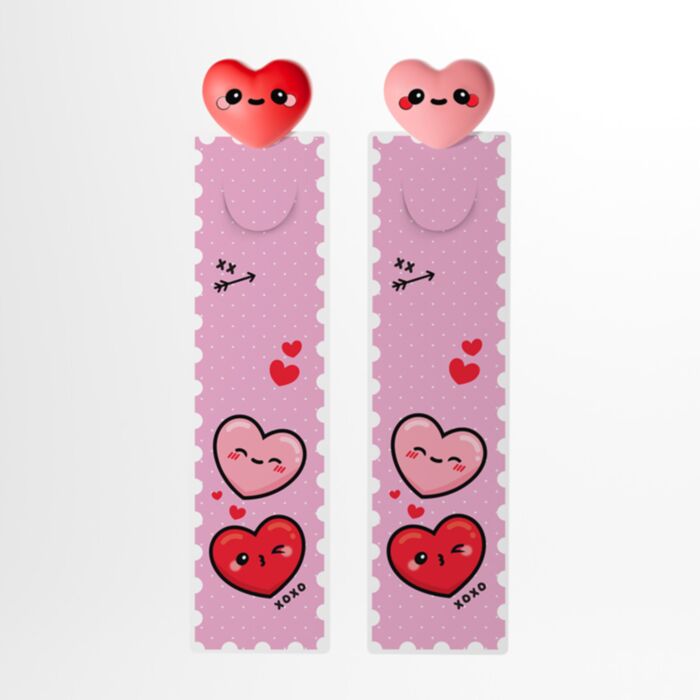 J'Adoramals Heart Bookmark with PVC Charm