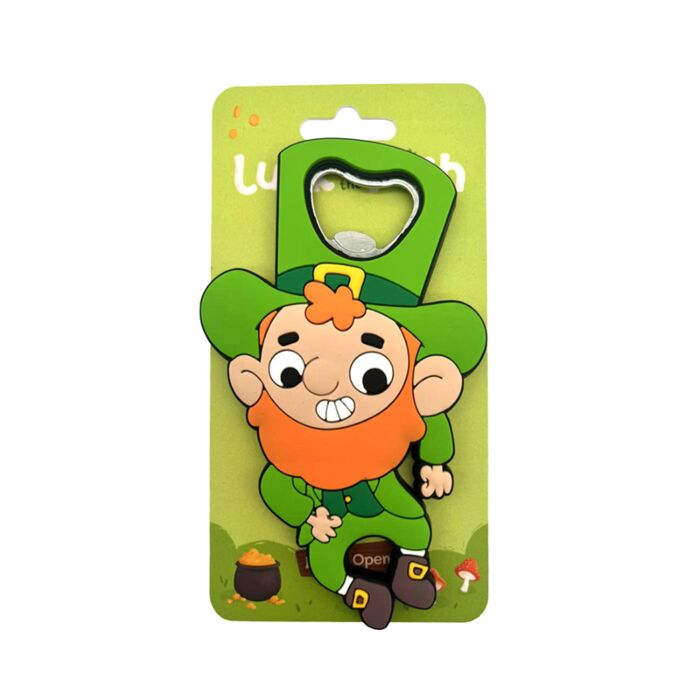 Luck of the Irish Leprechaun PVC Bottle Opener