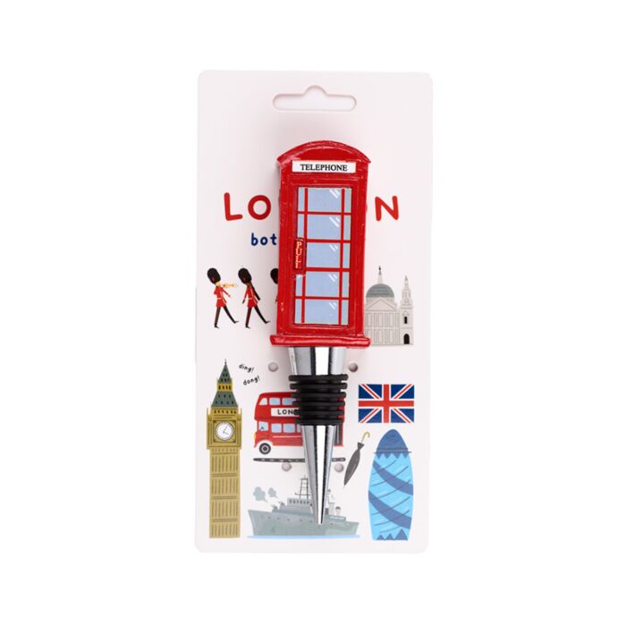 London Icons Red Telephone Box Bottle Stopper