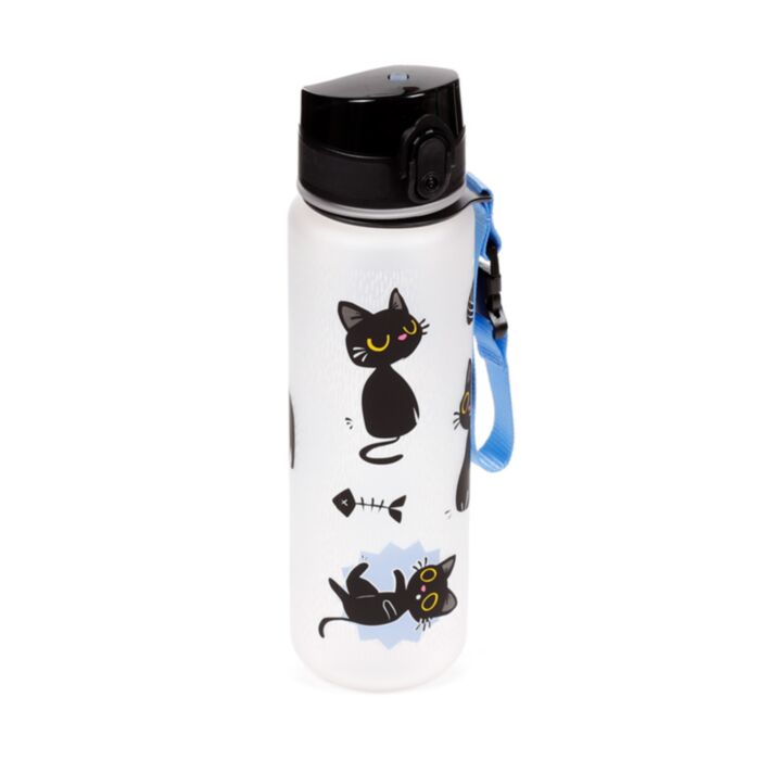 Lucky the Black Cat Pop Top 600ml Shatterproof Bottle