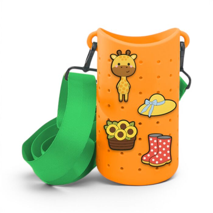 Adoramals Raffi the Giraffe Silicone Bottle Carrier with 4 Charms