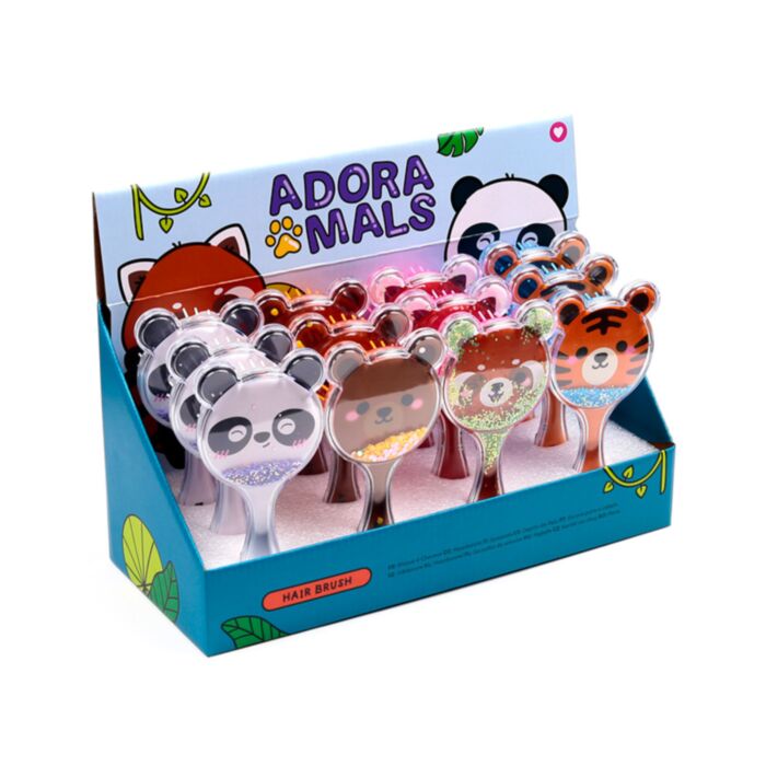 Adoramals Wild Head Shaped Glitter Hair Brush