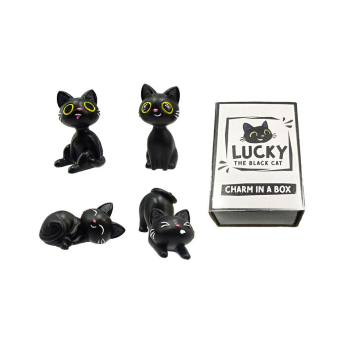 Lucky the Black Cat Charm in a Box