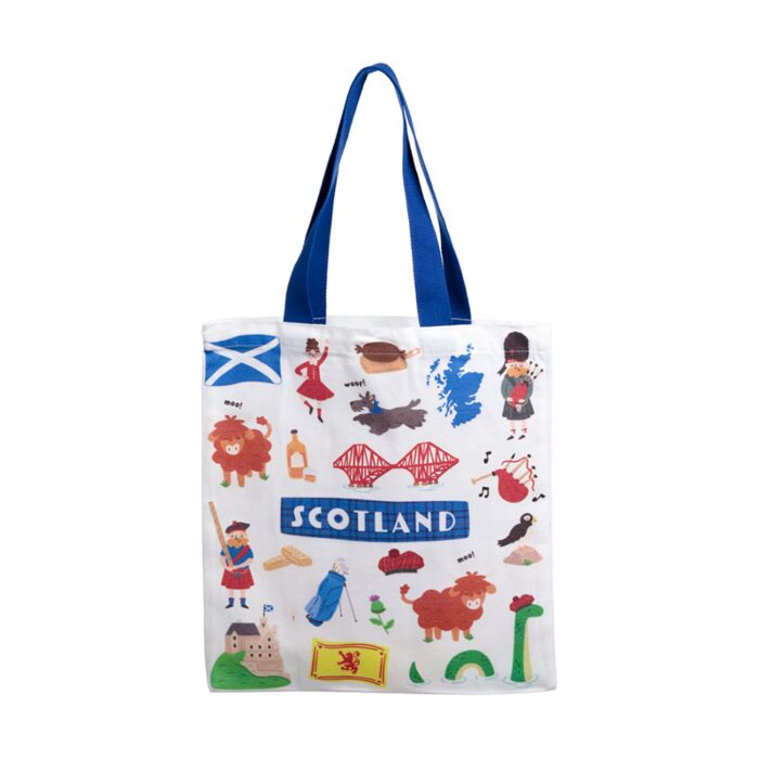 Scotland Souvenir Reusable Tote Bag
